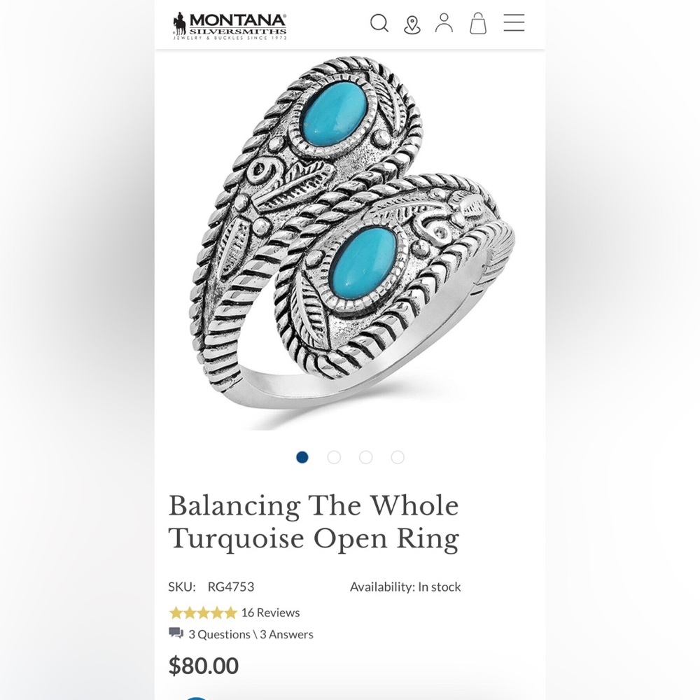 Balancing the Whole Turquoise Open Ring